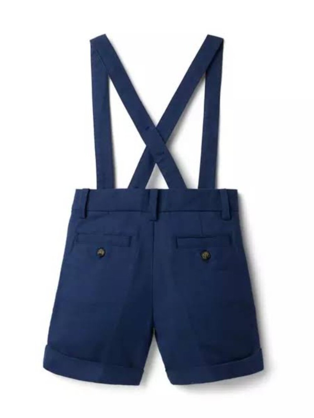 ADORABLE JANIE AND JACK Linen Suspender Short BLUE SIZE 18-24M - Picture 2 of 3